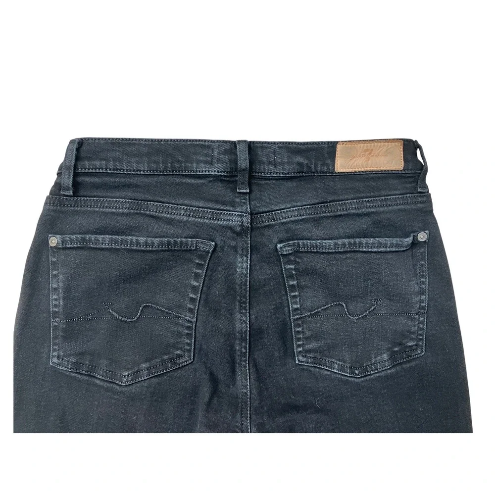 7 For All Mankind Josefina Black Luxe Vintage Skinny Jeans Women‎ Size